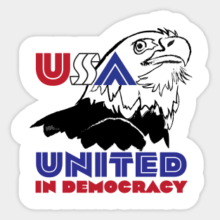 Democracy Eagle Sticker
